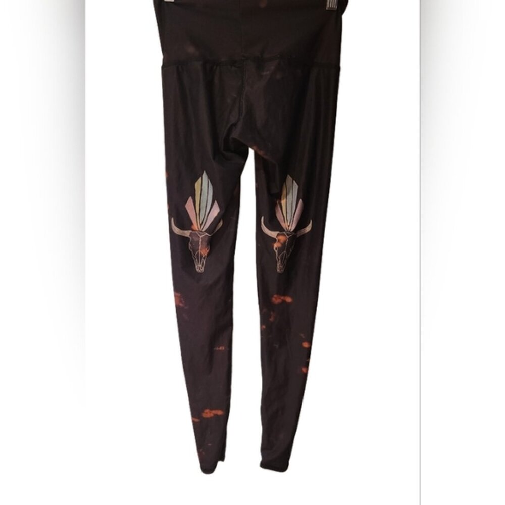 Xs Teeki Black Leggingsโ with Skull Design Ranch